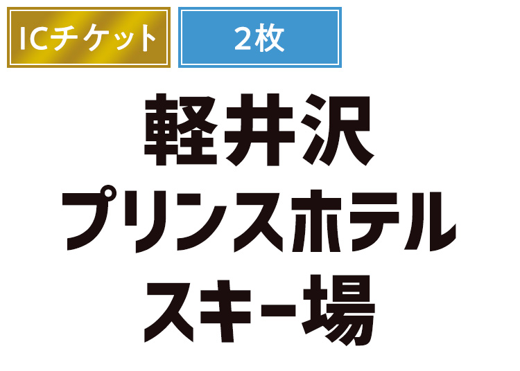 《2枚セット》軽井沢プリンスホテルスキー場【ICカード】※送料無料企画！1日券 ×2枚 【全営業日】実質17，000円!