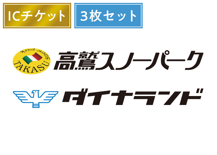 ③イベント企画！【大人】高鷲スノーパーク＆ダイナランド3枚セット★【ICカード】1日券 複数枚（綴り） 【全営業日】 中学生以上 新春企画！