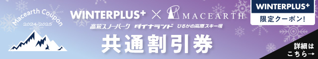 WINTER PLUS限定クーポン マックアース&タカスダイナ&ひるがの共通割引券